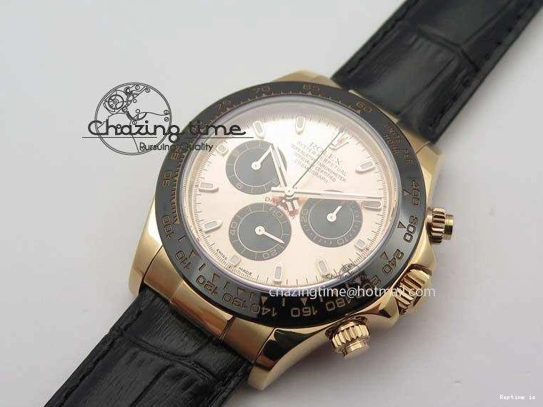 0107 Daytona 116515 Noob 1:1 Best Edition RG Black Dial On Black Leather Strap A NewStyle 3789